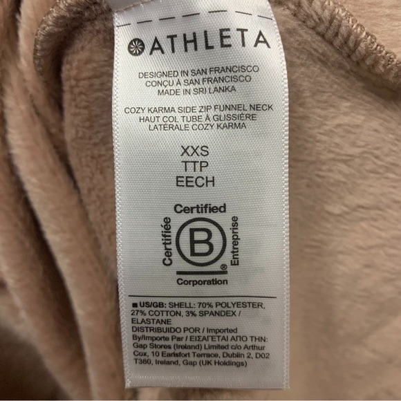 Athleta Cozy Karma Side Zip Funnel Neck Sweater in Mocha Latte Size XXS - Picture 10 of 10